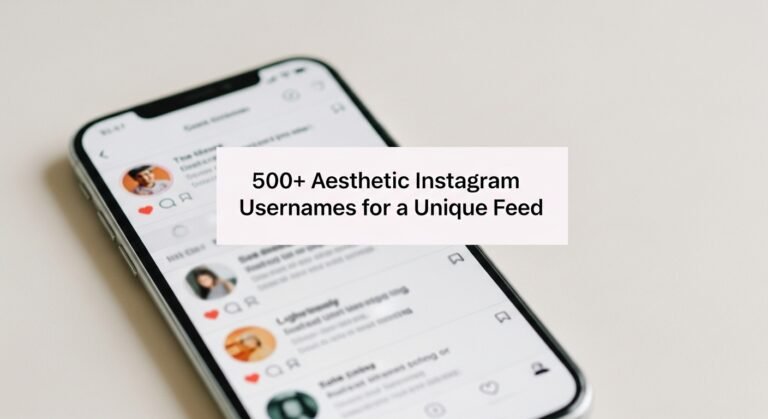 Aesthetic usernames for instagram