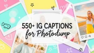 Ig captions for photodump