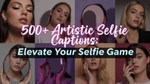 artistic selfie captions