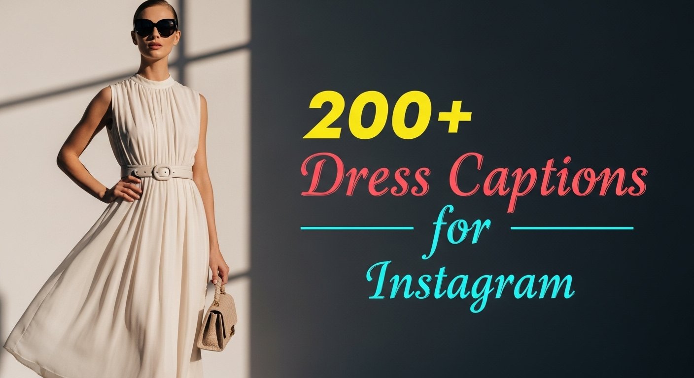 dresses captions for Instagram