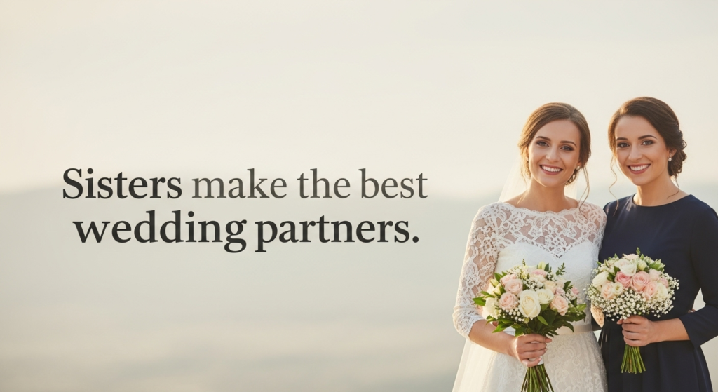 Emotional Wedding Captions for Sister