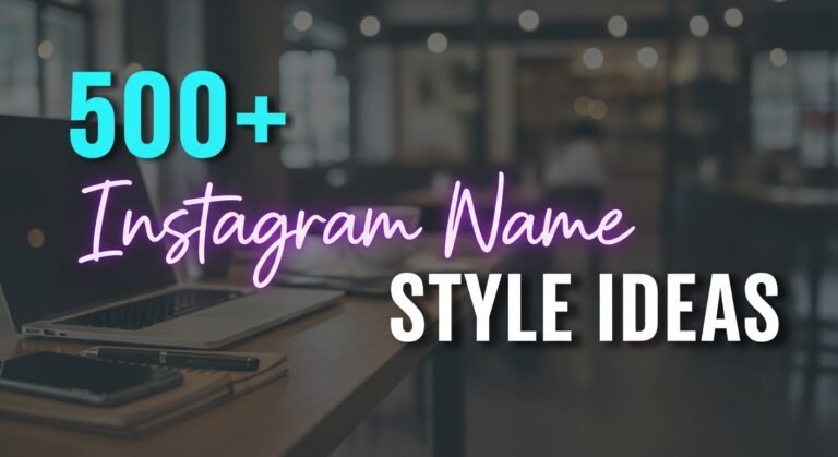 Instagram name style ideas
