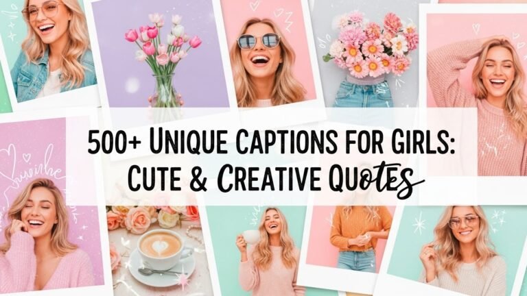unique captions for girls