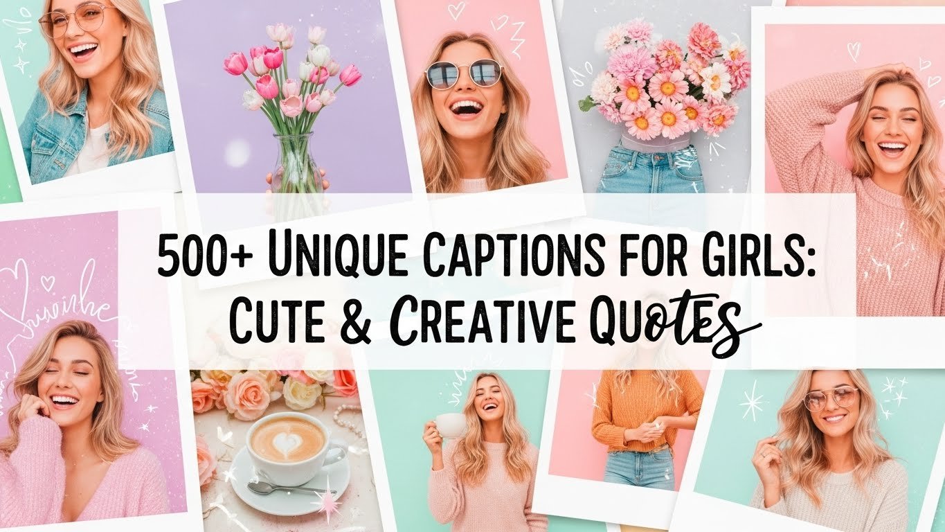 unique captions for girls