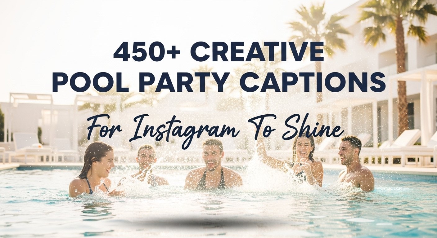 creative pool party captions
