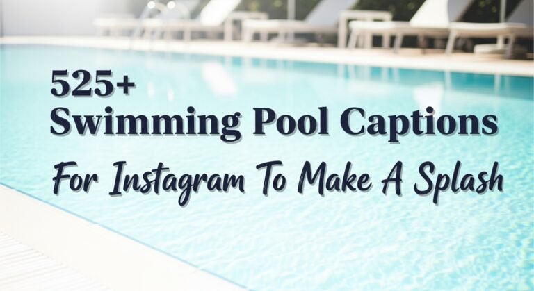 swimming pool captions