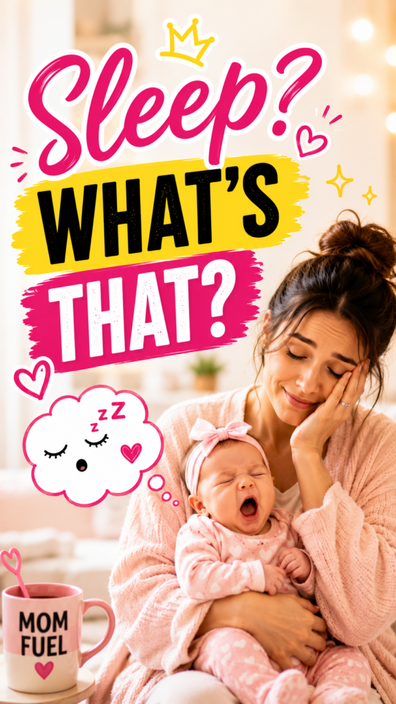 Playful Captions for New Moms on a Sleep Deprived Day
