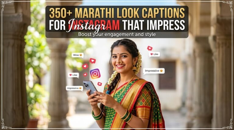 350+ Marathi Look Captions for Instagram That Impress