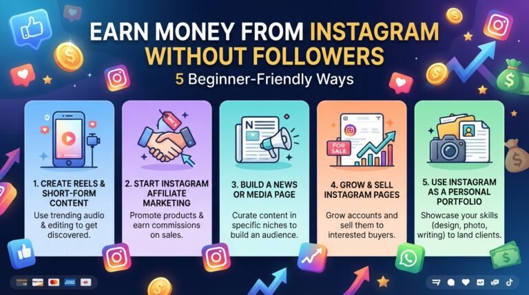Earn Money from Instagram Without Followers: 5 Beginner-Friendly Ways
