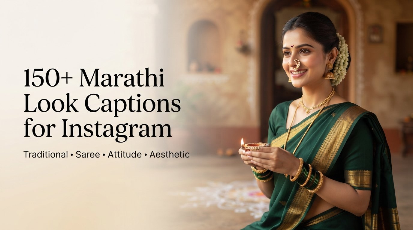 150+ Marathi Look Captions for Instagram ❤️ Royal Vibes